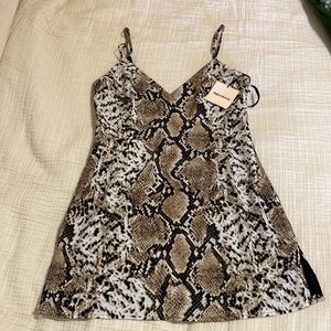 Mini snake print dress
